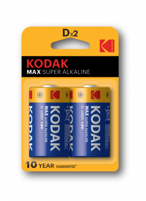 Bateria KODAK MAX R20 alkaliczna 2szt. BLISTER (cena za 2 sztuki)