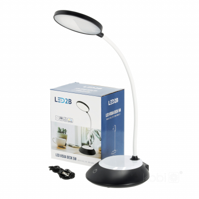 Lampka biurkowa LED VISUA DESK 5W czarna LED2B